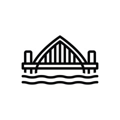 Black line icon for newcastle 