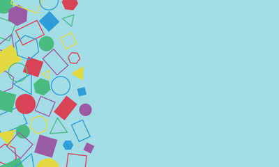 Abstract geometric background design illustration, geometric shape with light blue color background