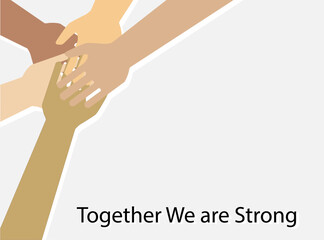 
Lots of hands together. Support group, help, team. Vector icon. - 615690050