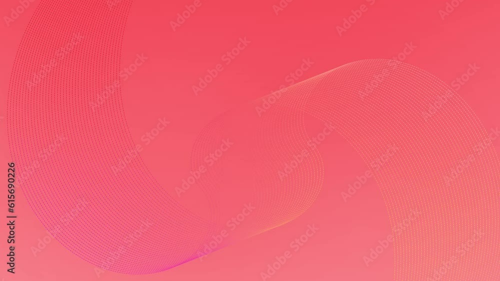 Poster abstract wavy lines background looped animation. bright red and orange gradient colors.