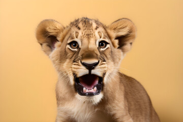 portrait of a lion cub