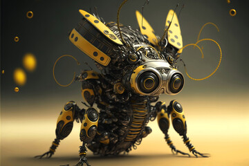 Cyborg, robot, science fiction illustration, Generated ai, generative, ai