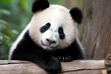 baby panda portrait