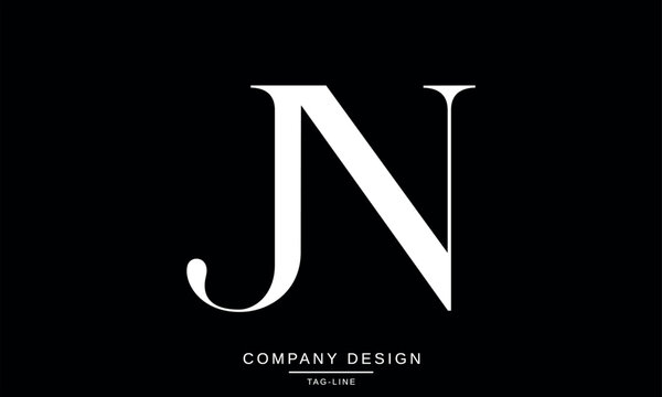 NJ, JN, Abstract Letters Logo Monogram