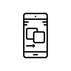 Black line icon for clone 