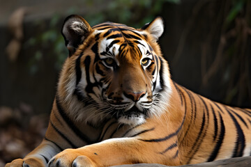 portrait of a sunda tiger