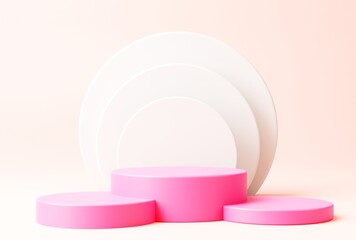 Podium for display product. Product presentation, Branding, Stage showcase and more. 3d rendering