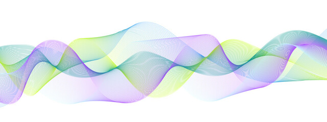 Abstract colorful wave and curve lines with technology background. Frequency sound wave lines, Abstract wavy lines for science, technology, banner, business, template, flyer design.