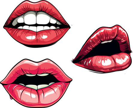3 labbra rosse