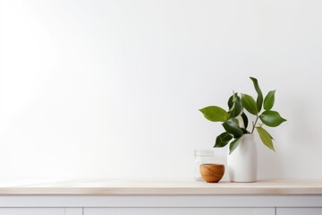 White Clean Interior Design Background - Generative AI