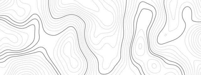 Abstract wavy topographic map. Abstract wavy and curved lines background. Abstract geometric topographic contour map background.
