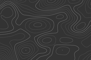 Black and white wavy paper curve relief abstract topographic map background. Geographic mountain relief. Topographic map lines, contour background. Abstract wave lines background.