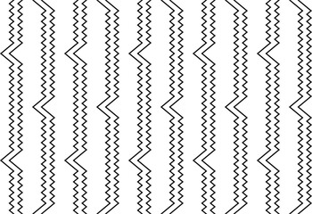 Vertical of zigzag lines of pattern. Design ethnic style black on white background. Design print...