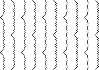 Vertical of zigzag lines of pattern. Design ethnic style black on white background. Design print...