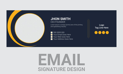 Fototapeta premium Email signature or email footer design