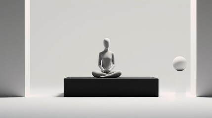 Fototapeta na wymiar Mindful Simplicity: Minimalistic Photo for Mindfulness Brands | generative ai 