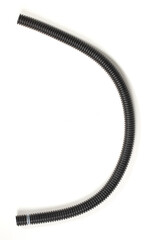 Old black plastic hose, isolated