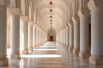 beautiful serene of luxurious mosque made with Generative AI