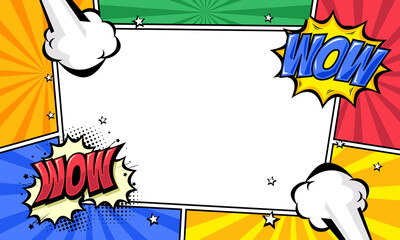 Funny comic cartoon frame template background © anggi wibisono