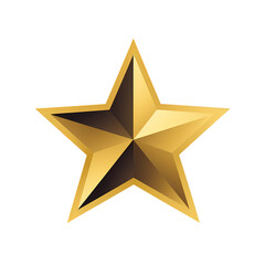 Obraz premium gold star isolated on white