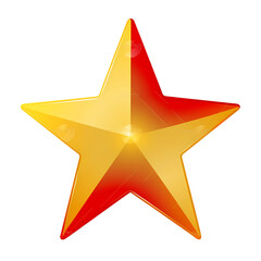 gold star isolated on white
