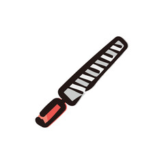 Rasp - Tool icon/illustration (Hand-drawn line, colored version)