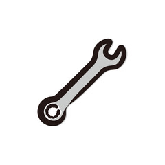Wrench - Tool icon/illustration (Hand-drawn line, colored version)
