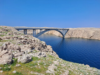 bridge to krk island in northern croatia