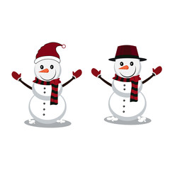 Christmas winter snowman clipart