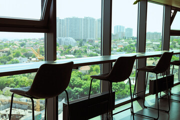 Seats near the window with a beautiful view