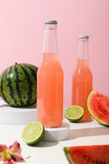 Concept of summer time with fresh watermelon