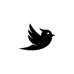 simple cute bird icon illustration design