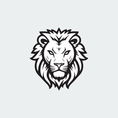 Abstract Lion logo or lion head logo isolated on Plain background