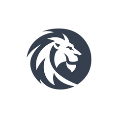 Lion head logo icon, lion face vector Illustration design