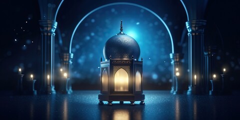 modern Islamic holiday background ornamental Arabic made with Generative AI