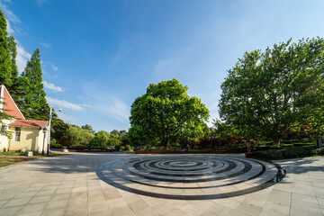 Outdoor city garden landscape street view