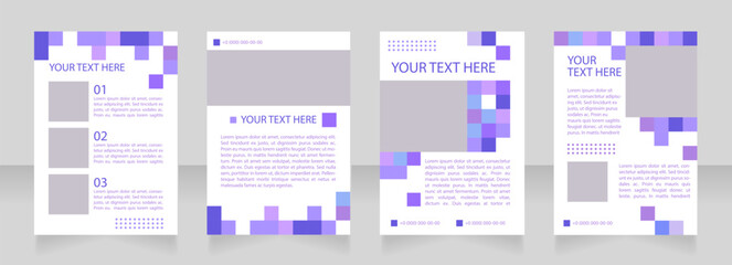 Social issue blank brochure layout design. Solution promotion. Vertical poster template set with empty copy space for text. Premade corporate reports collection. Editable flyer paper pages