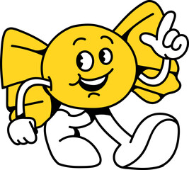 Hand drawn vector illustration of Candy Retro Cartoon Art Style | Logo, Icon, Visual Identity, Asset