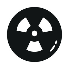 radiation sign symbol vector glyph color icon