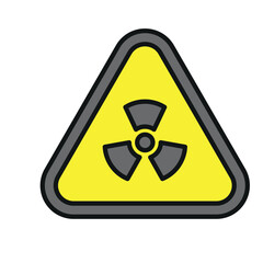 Fototapeta premium radiation sign symbol vector glyph color icon