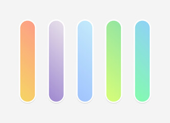 Vector colorful gradient background collection. Gradient pastel colorful.