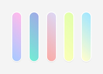 Vector colorful gradient background collection. Gradient pastel colorful.