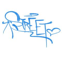 Fototapeta premium illustration Black graffiti tag lettering aerosol can spray paint