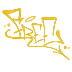 illustration Black graffiti tag lettering aerosol can spray paint