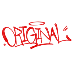 Fotobehang Graffiti illustration Black graffiti tag lettering aerosol can spray paint  © arts_vector