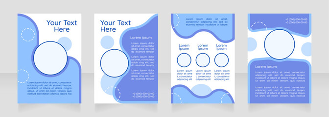 Product benefits presentation blank brochure layout design. Vertical poster template set with empty copy space for text. Premade corporate reports collection. Editable flyer paper pages