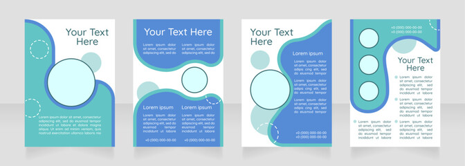 Company presentation blank brochure layout design. Info visualization. Vertical poster template set with empty copy space for text. Premade corporate reports collection. Editable flyer paper pages