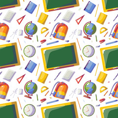 background with supplies