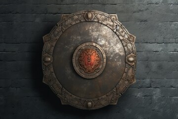 War round shield. Generate Ai