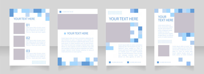 Studying abroad promo blank brochure layout design. College, university. Vertical poster template set with empty copy space for text. Premade corporate reports collection. Editable flyer paper pages